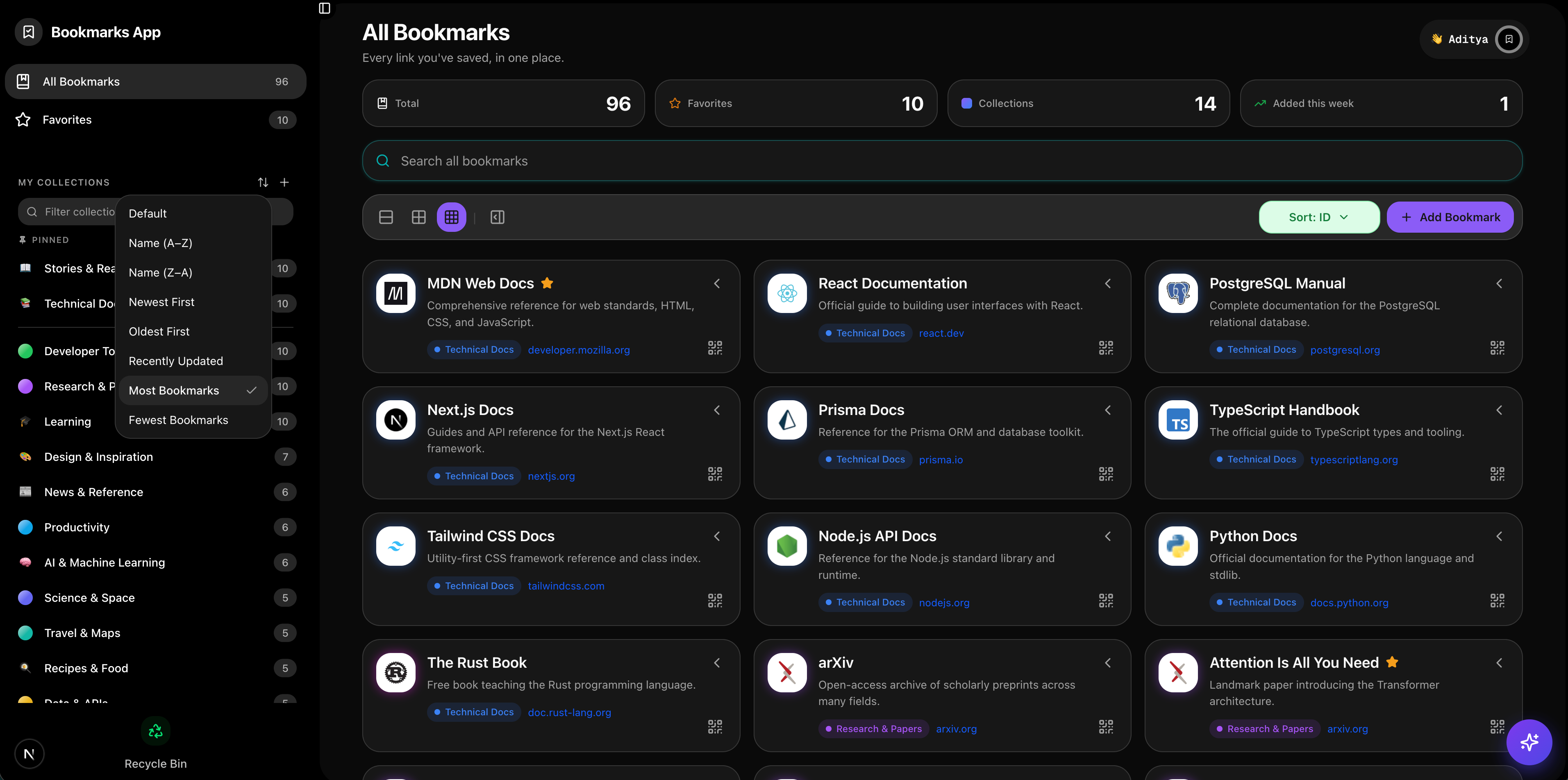 Collections, your way — Bookmarks App screenshot